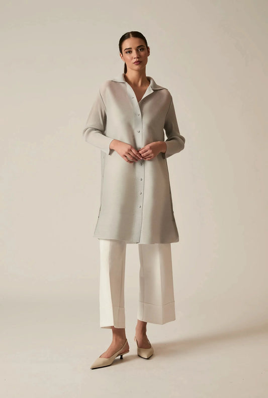 Pale Grey Shirt Dress