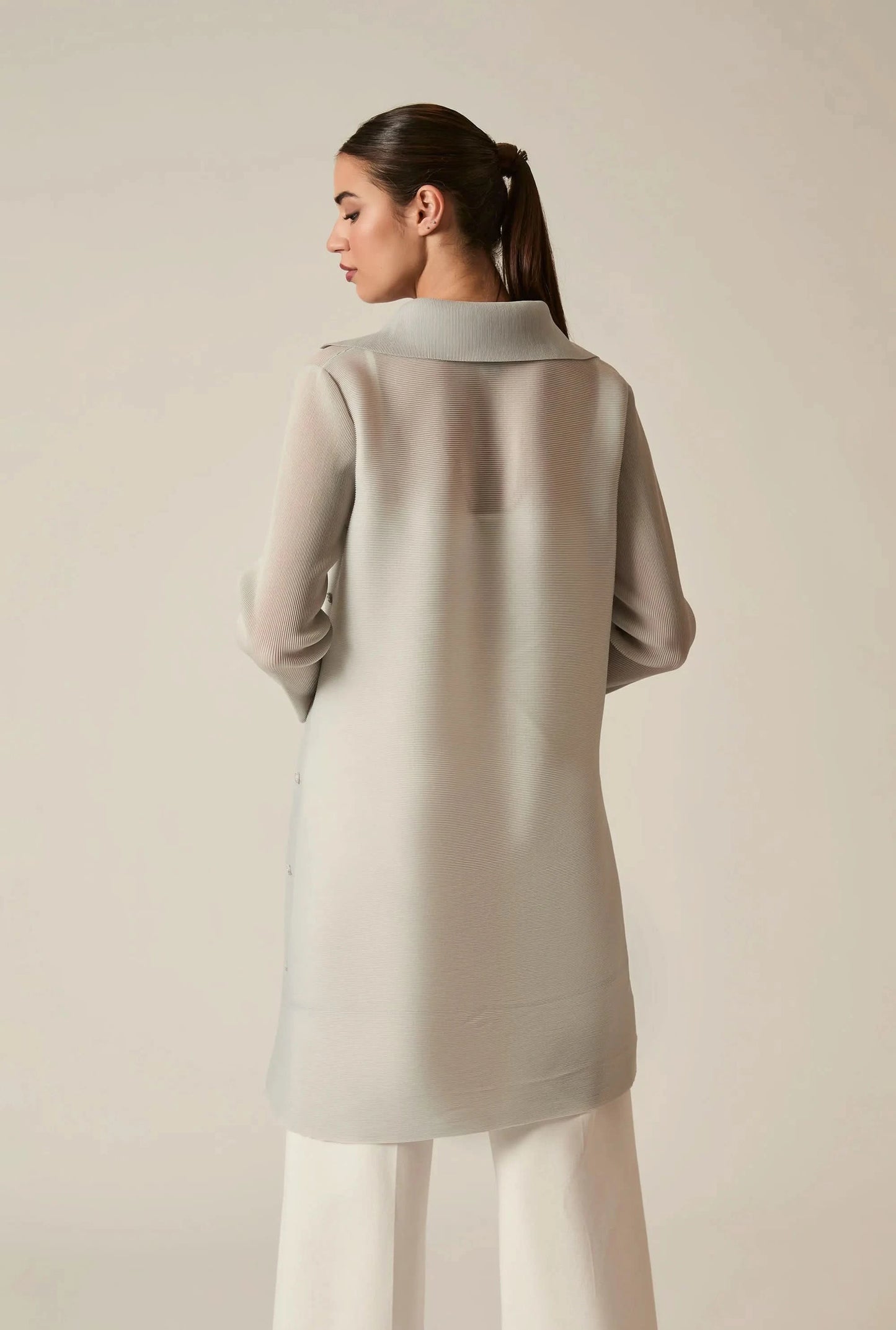 Pale Grey Shirt Dress