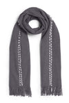 Pearl Detail Scarf Charcoal