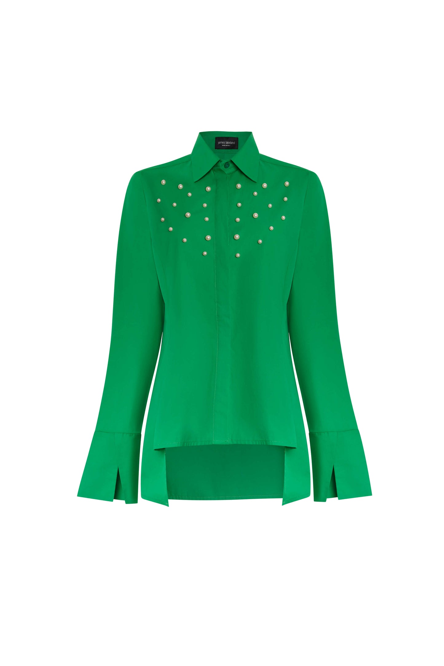 Pearl Detail Shirt Green