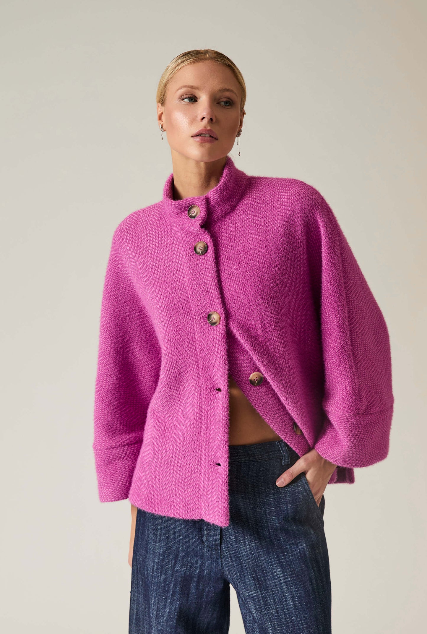 Pink Batwing Jacket