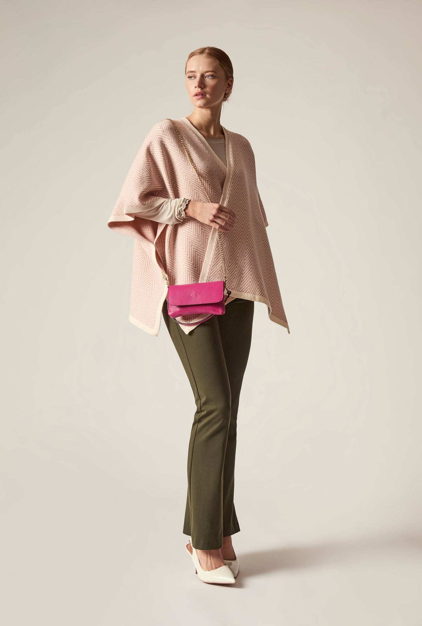 Pink Chevron Knit Wrap