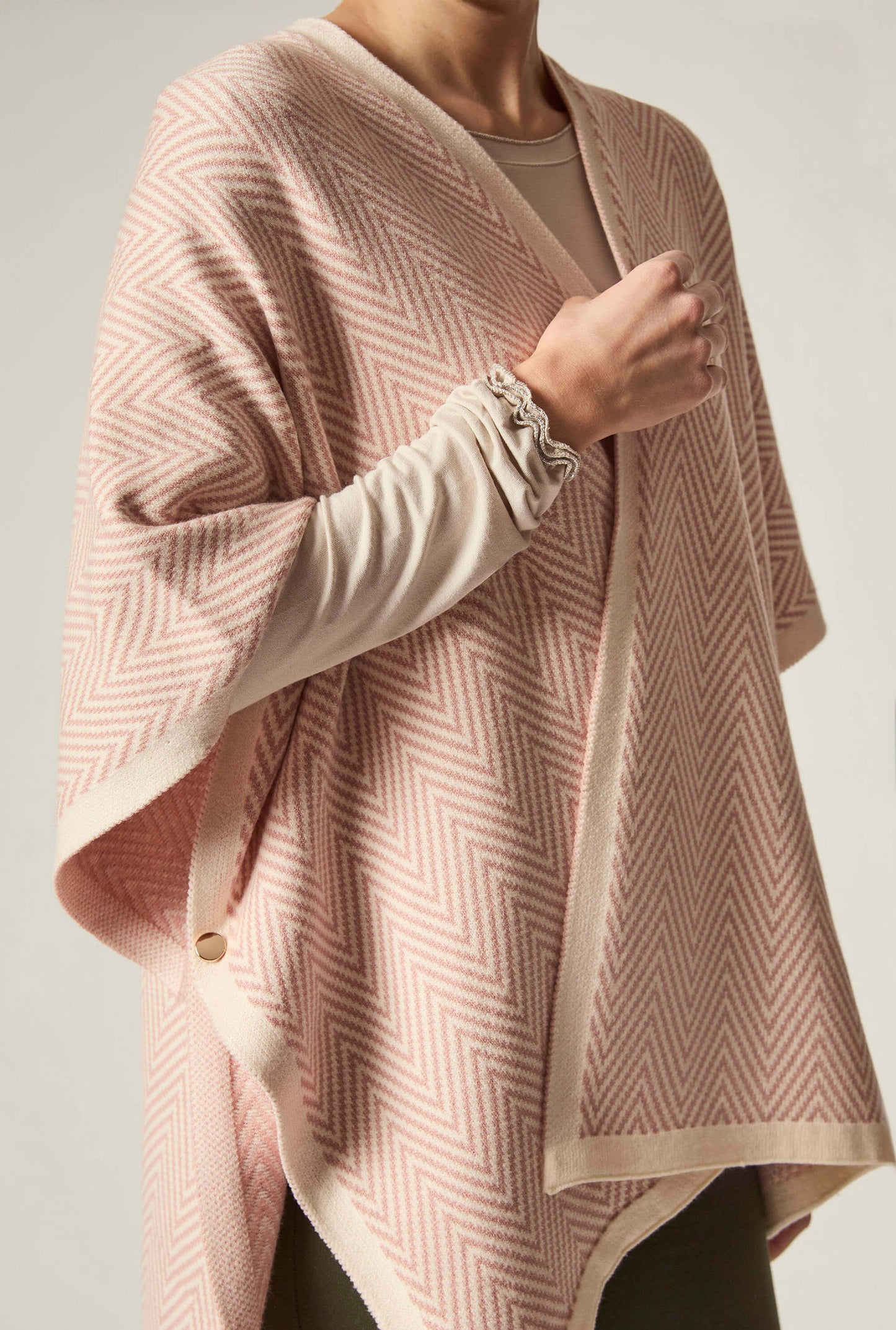Pink Chevron Knit Wrap