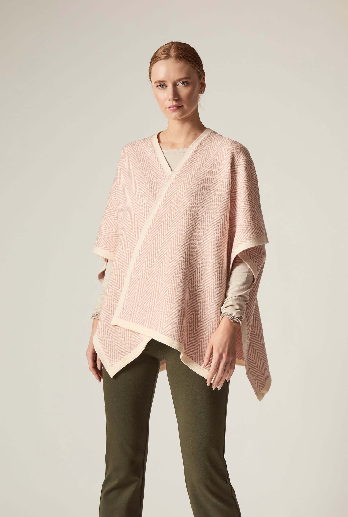 Pink Chevron Knit Wrap