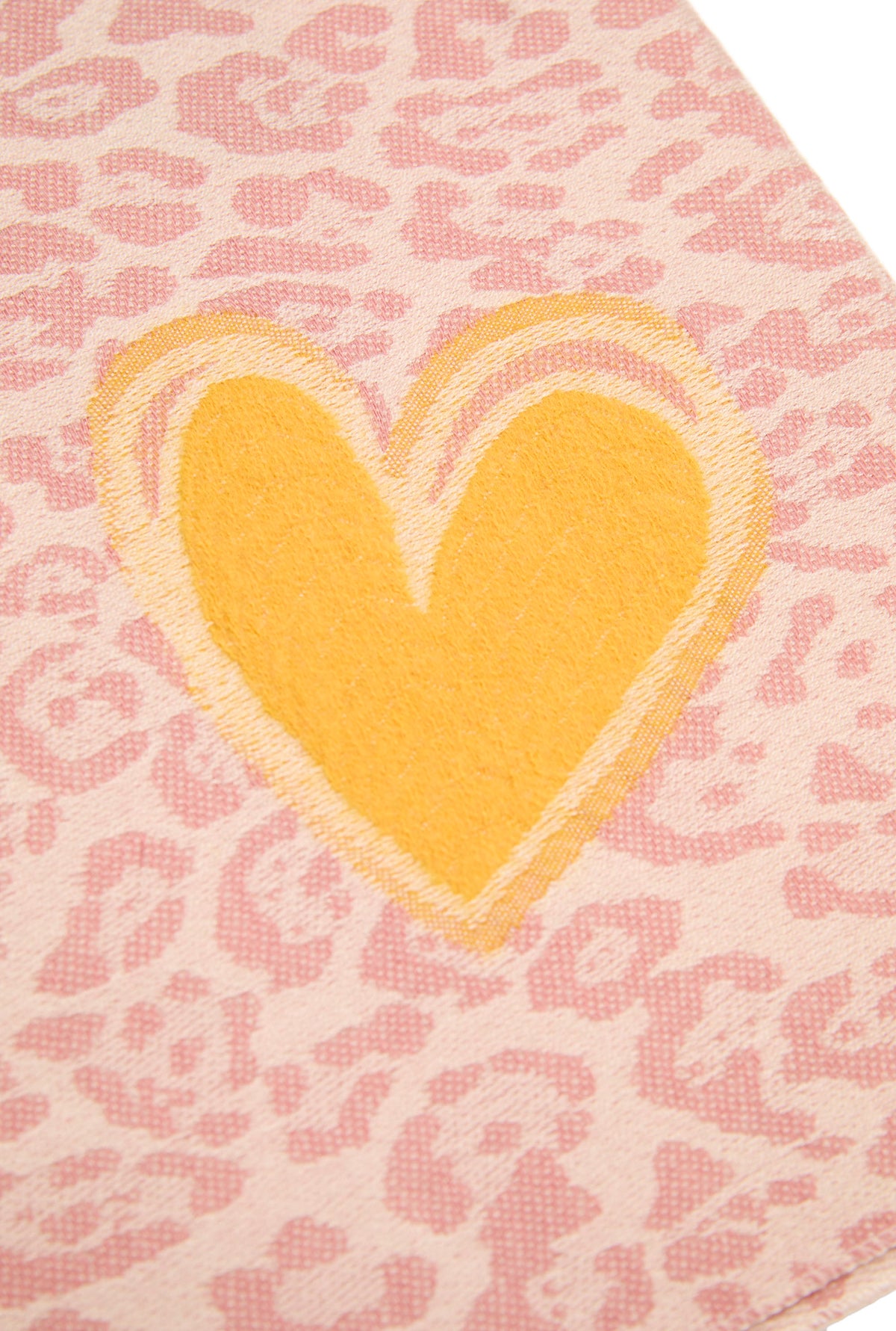 Pink Leopard Print Heart Scarf