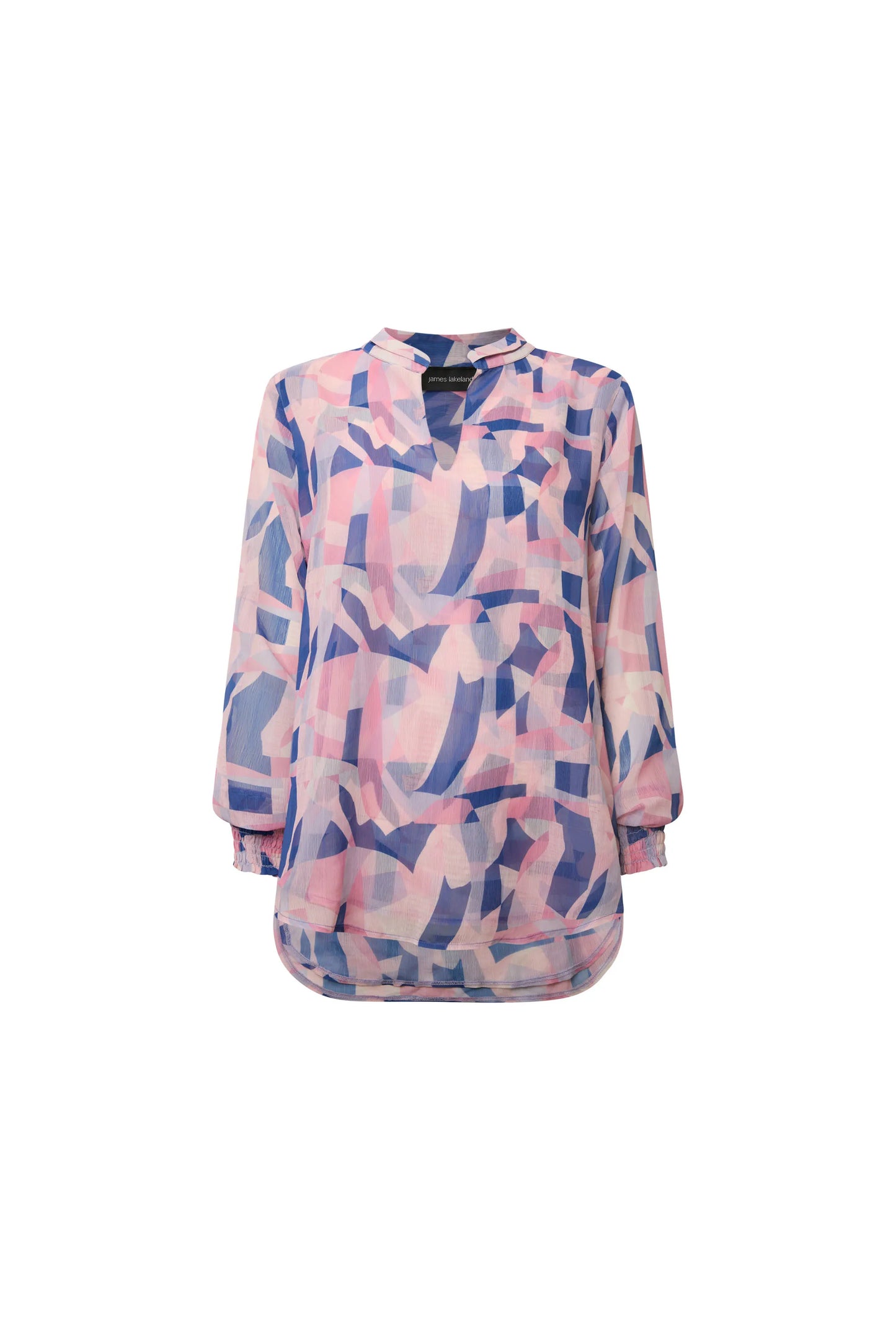 Pink Mosaic Print Blouse