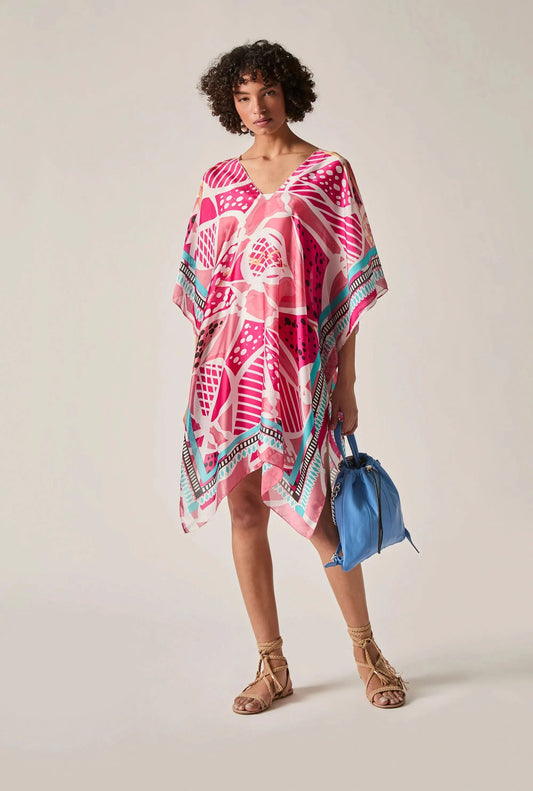 Pink Petal Mosaic Kaftan