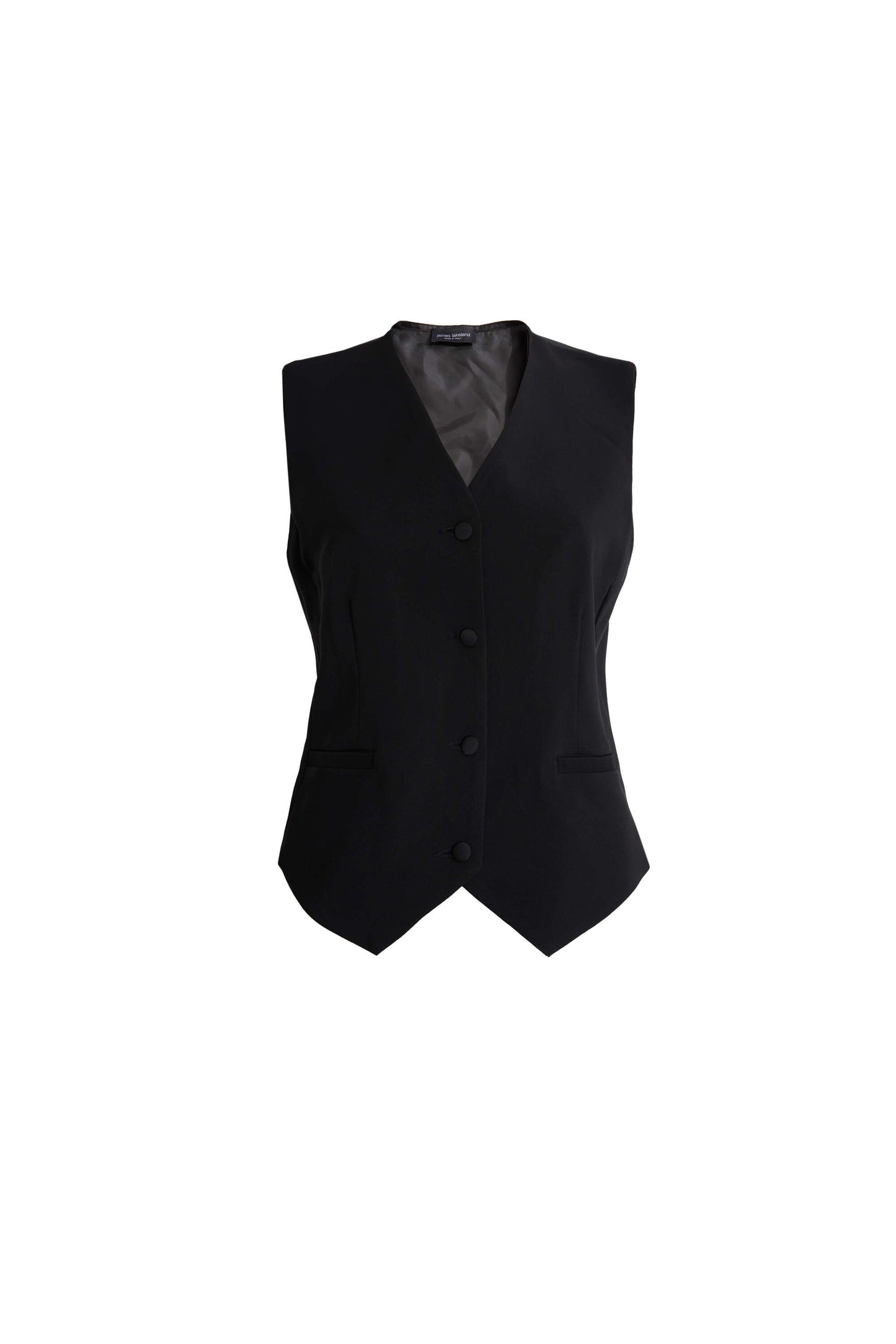 Plain Fitted Waistcoat Black