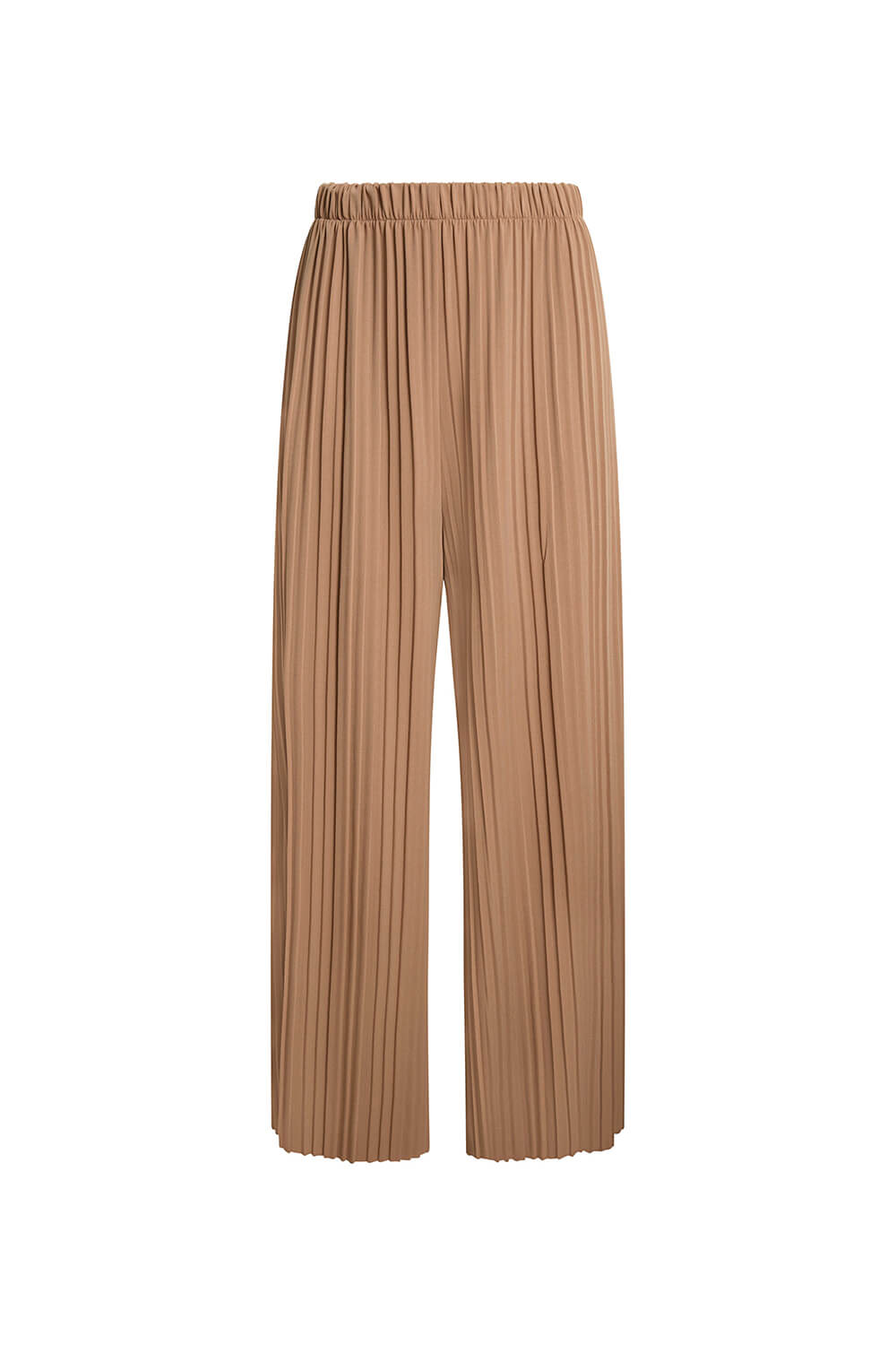 Pleated Camel Trousers