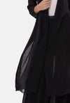 Pleated Cardigan Black