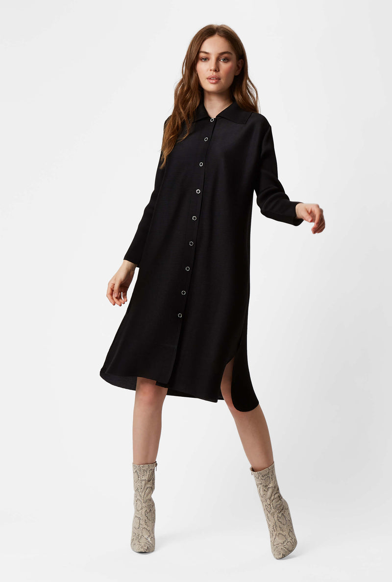 Pleated Shirt In Black