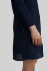 Pleated Shirt In Navy