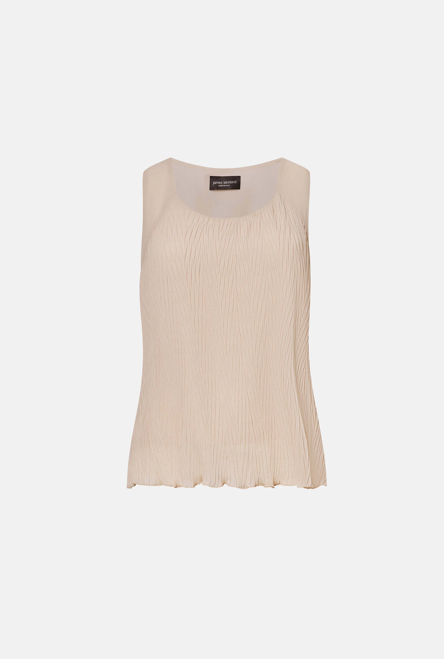 Pleated Vest Beige