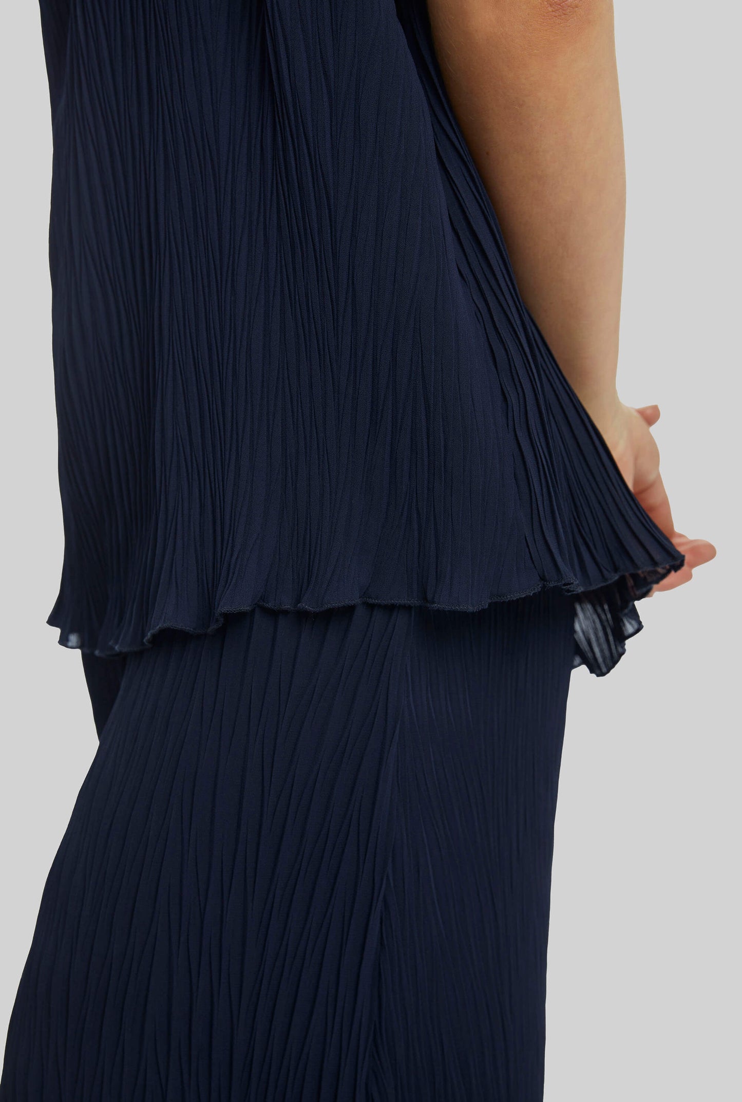 Pleated Vest Navy