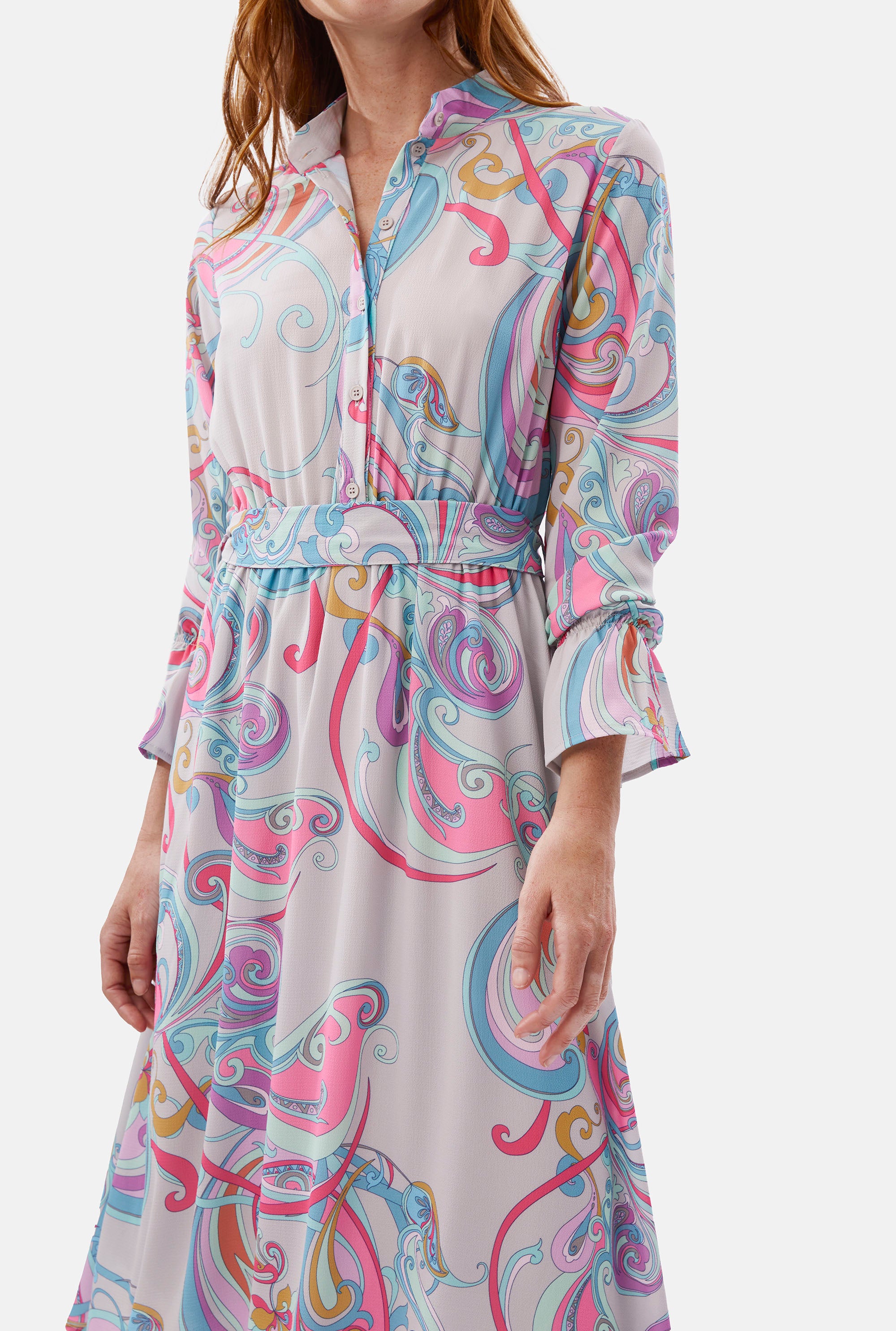 Mira midi stretch on sale shirtdress