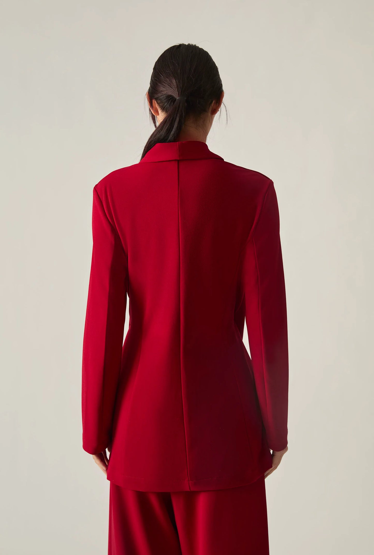 Red Side Sash Blazer