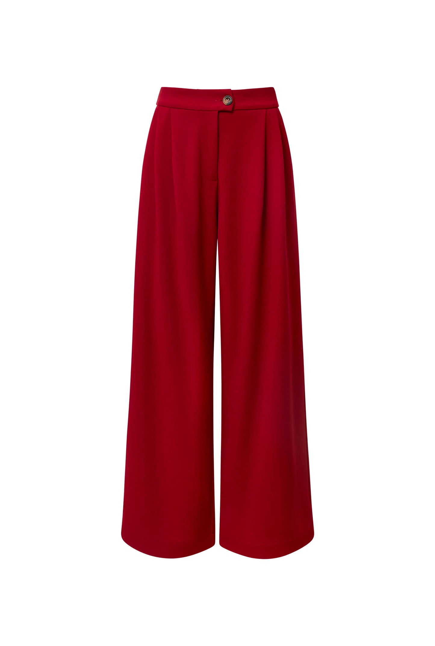 Red Wide Leg Suit Trousers