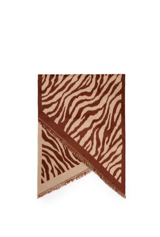 Red Zebra Print Scarf
