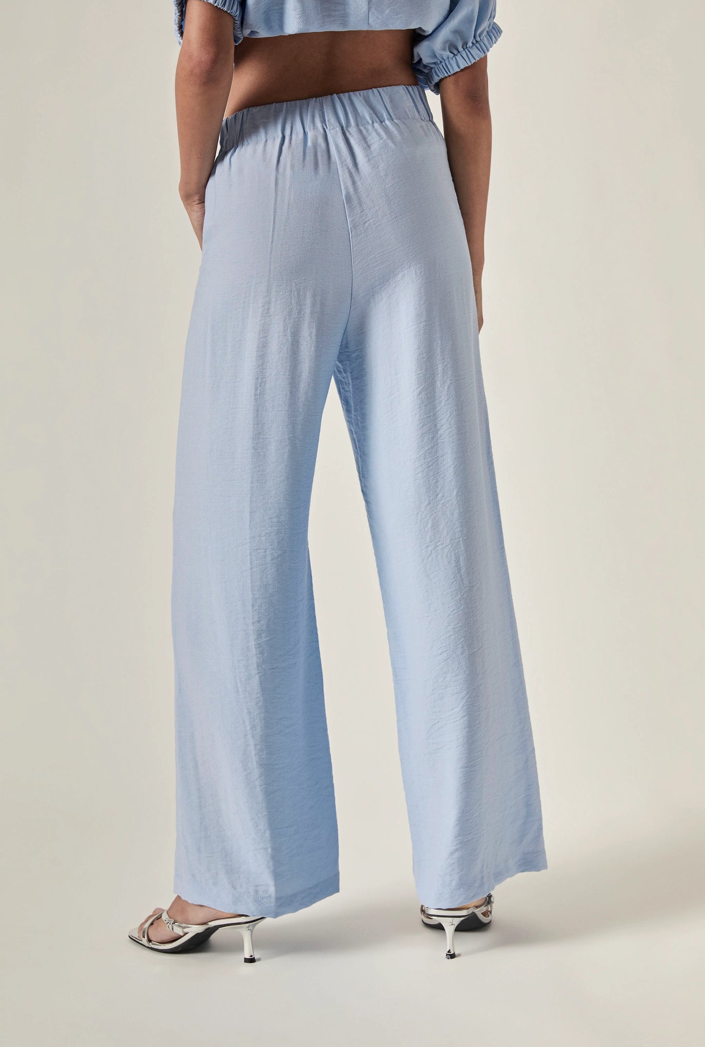 Relaxed Pull-On Trousers – Powder Blue