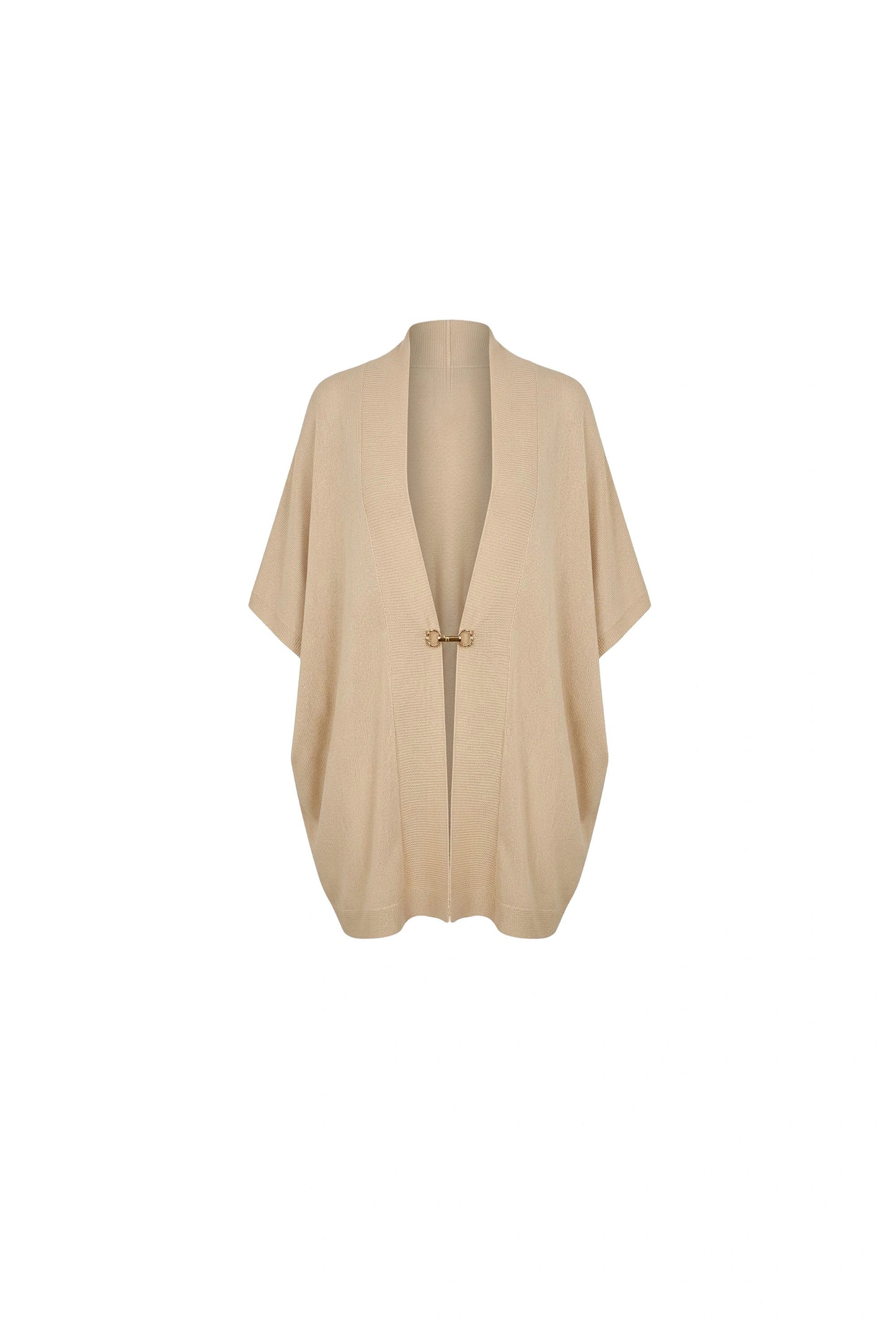 Relaxed Clasp Front Cover-Up - Beige