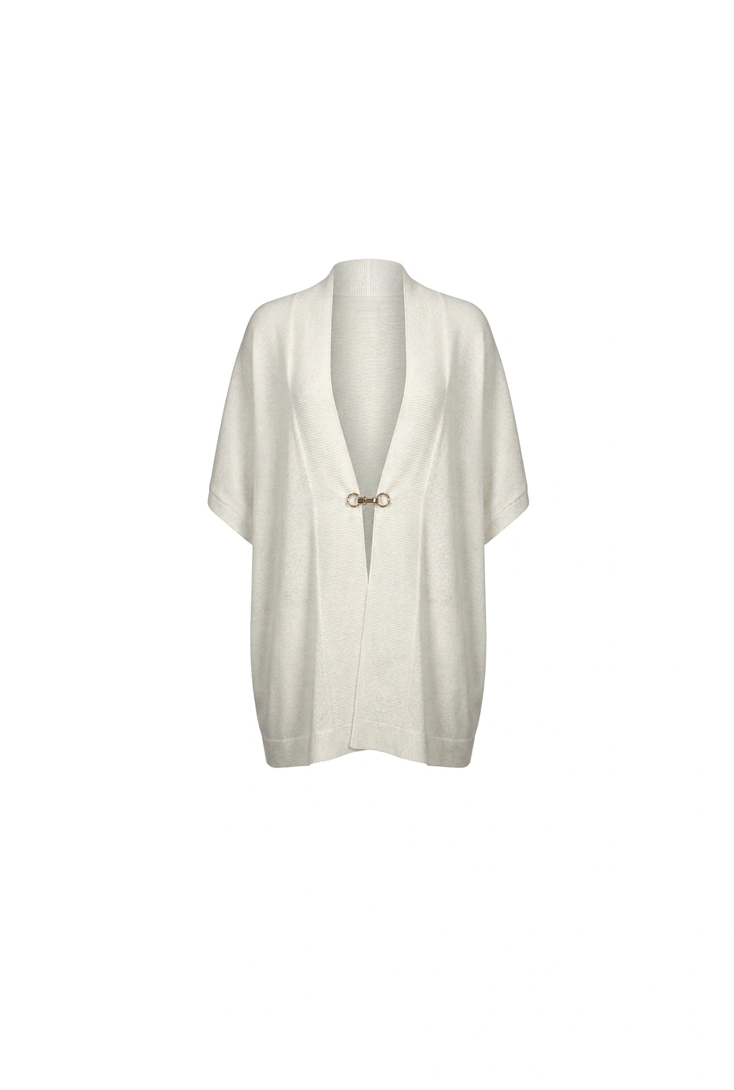 Relaxed Clasp Front Cover-Up - White