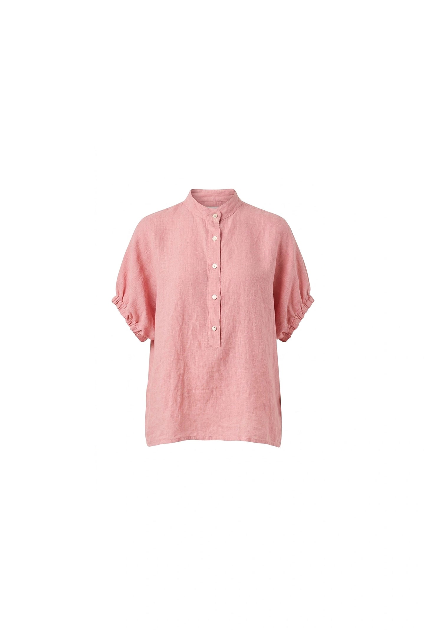 Relaxed Pink Linen Blouse