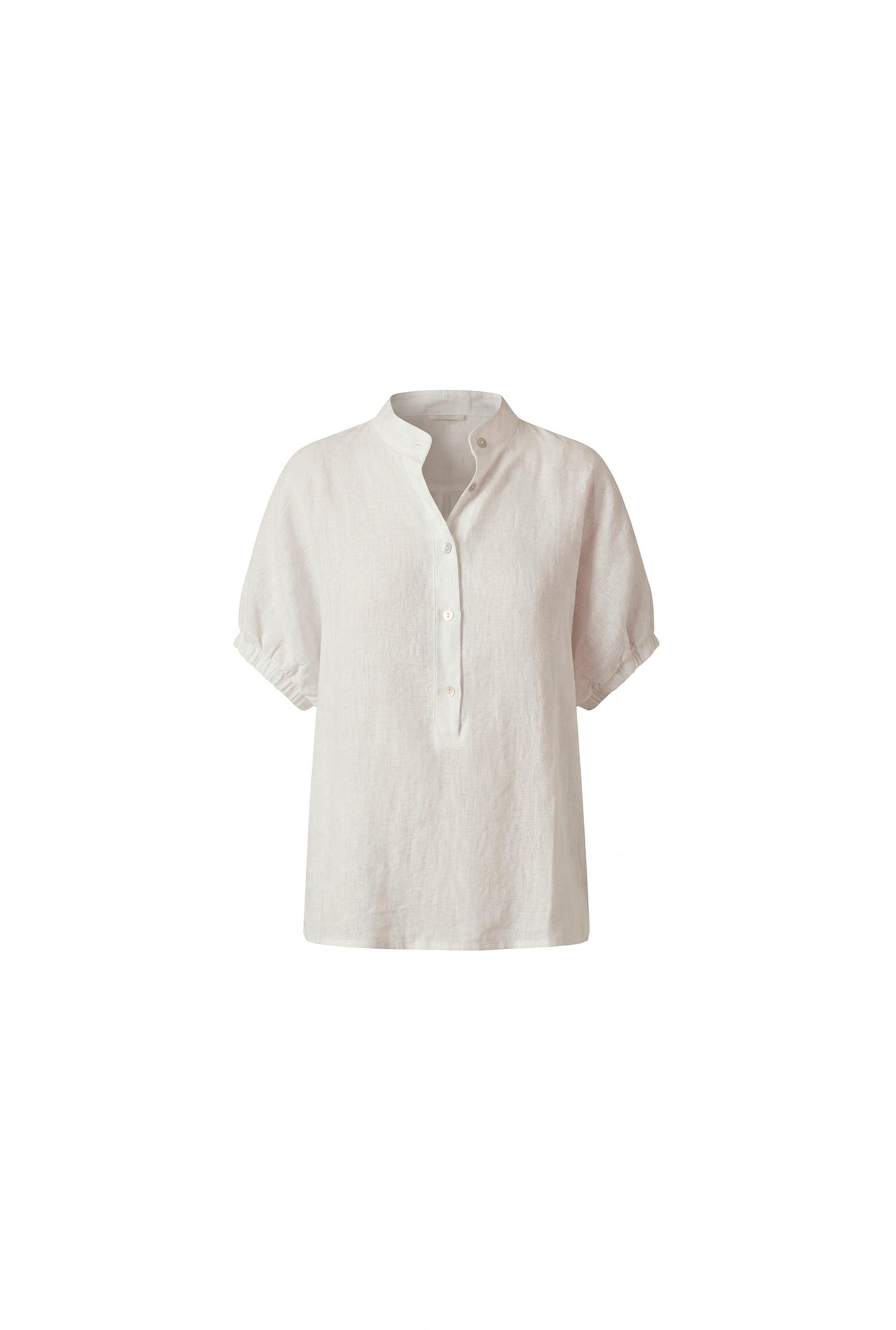 Relaxed White Linen Blouse