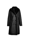 Reversible Faux Leather Coat Black