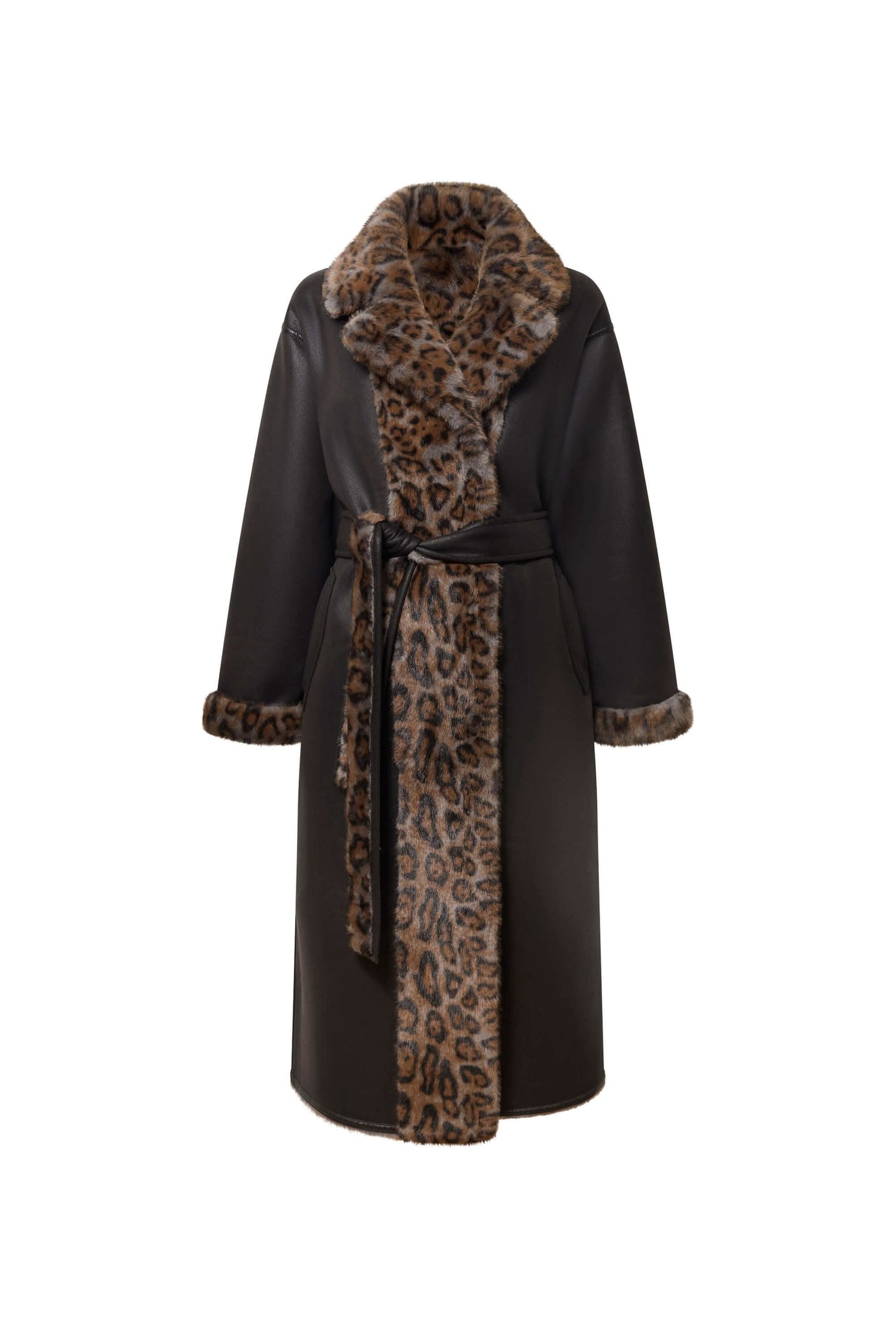 Reversible Leopard Faux Fur Coat