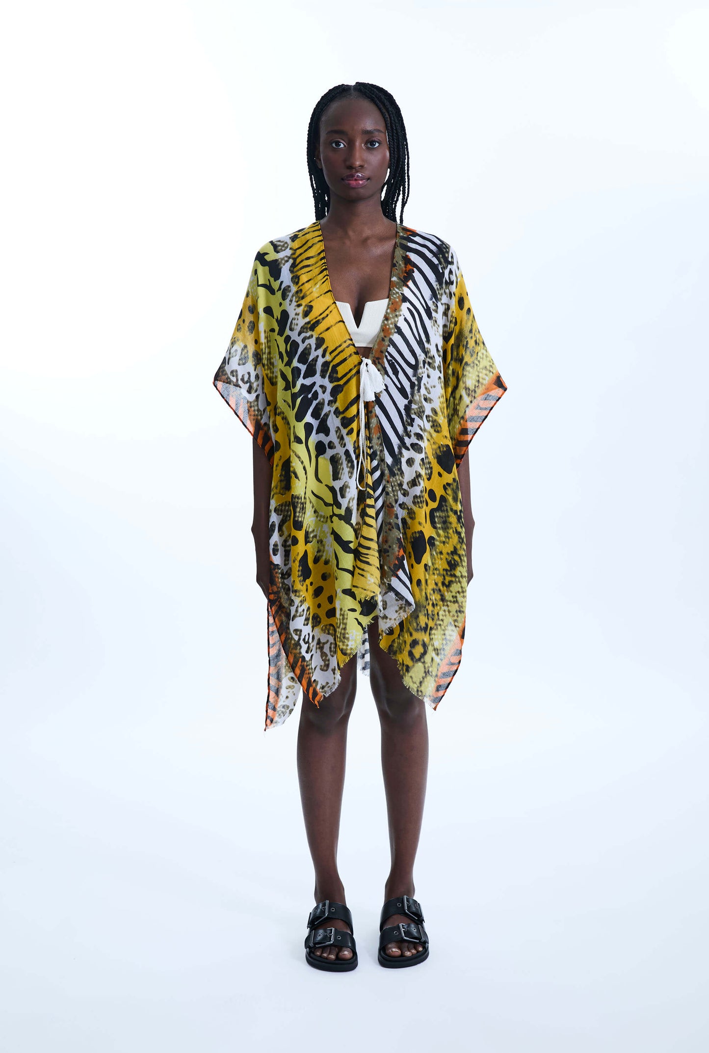 Savage Print Kaftan Yellow