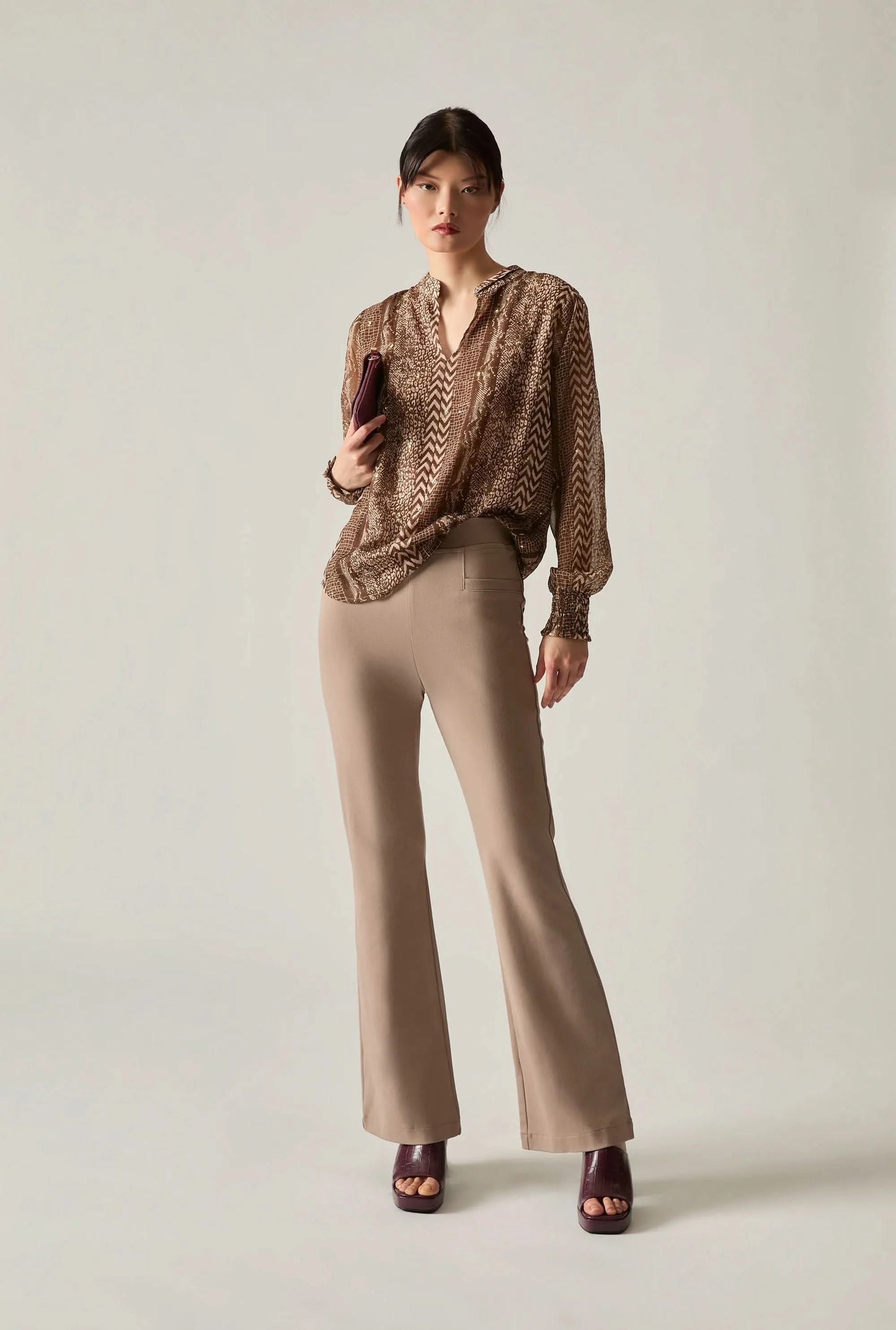 Sequin Animal Print Blouse