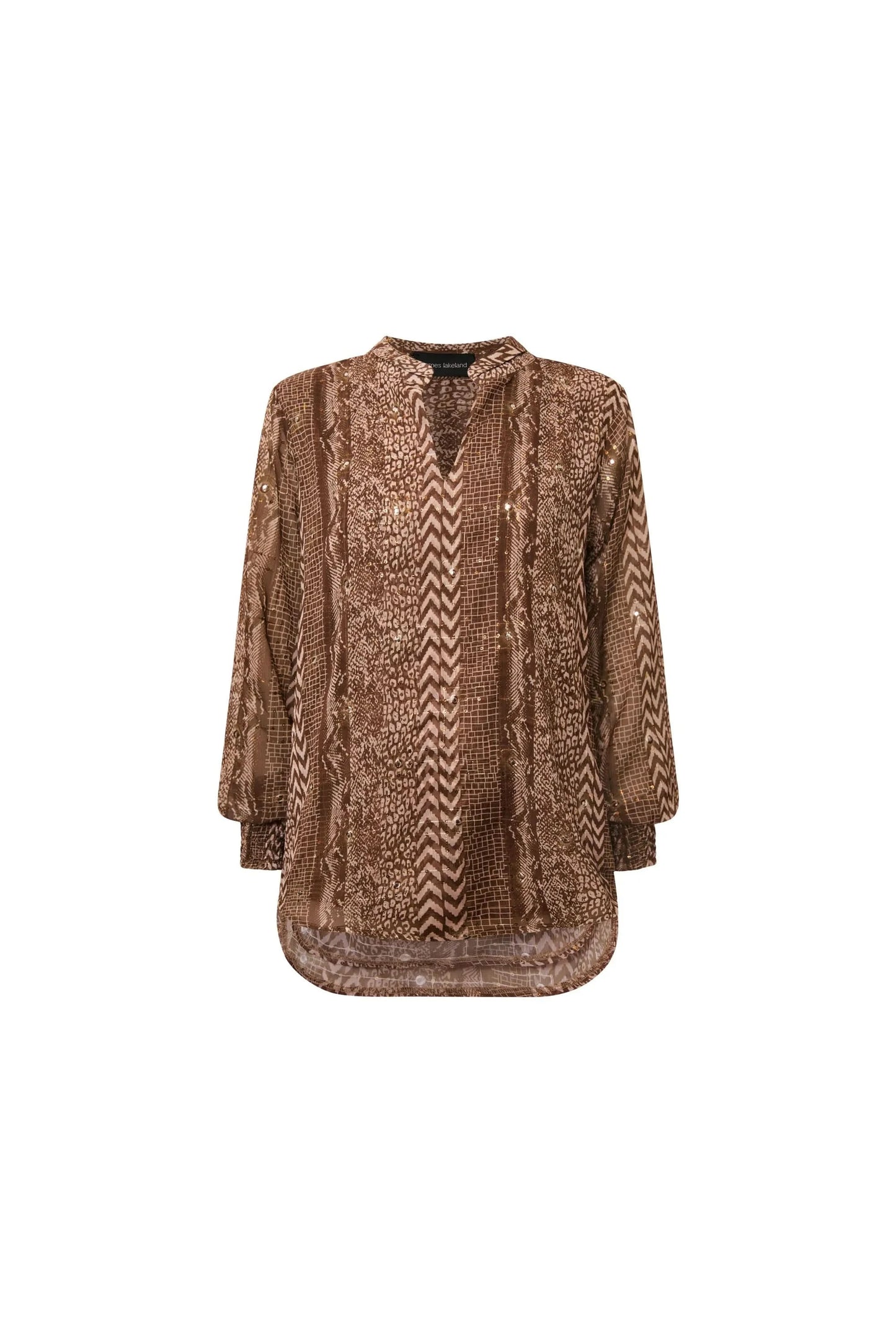 Sequin Animal Print Blouse