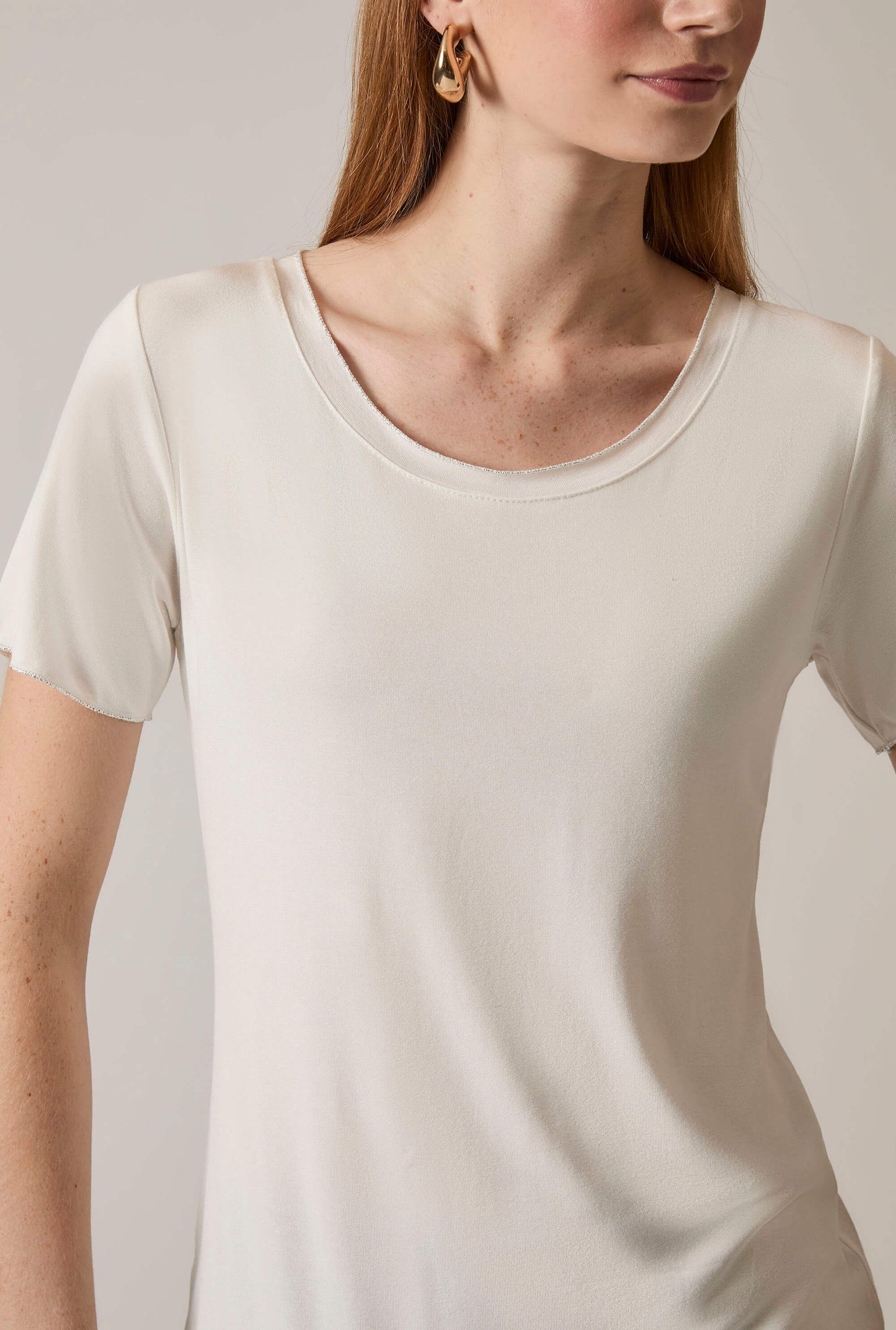 Short Sleeve White Top