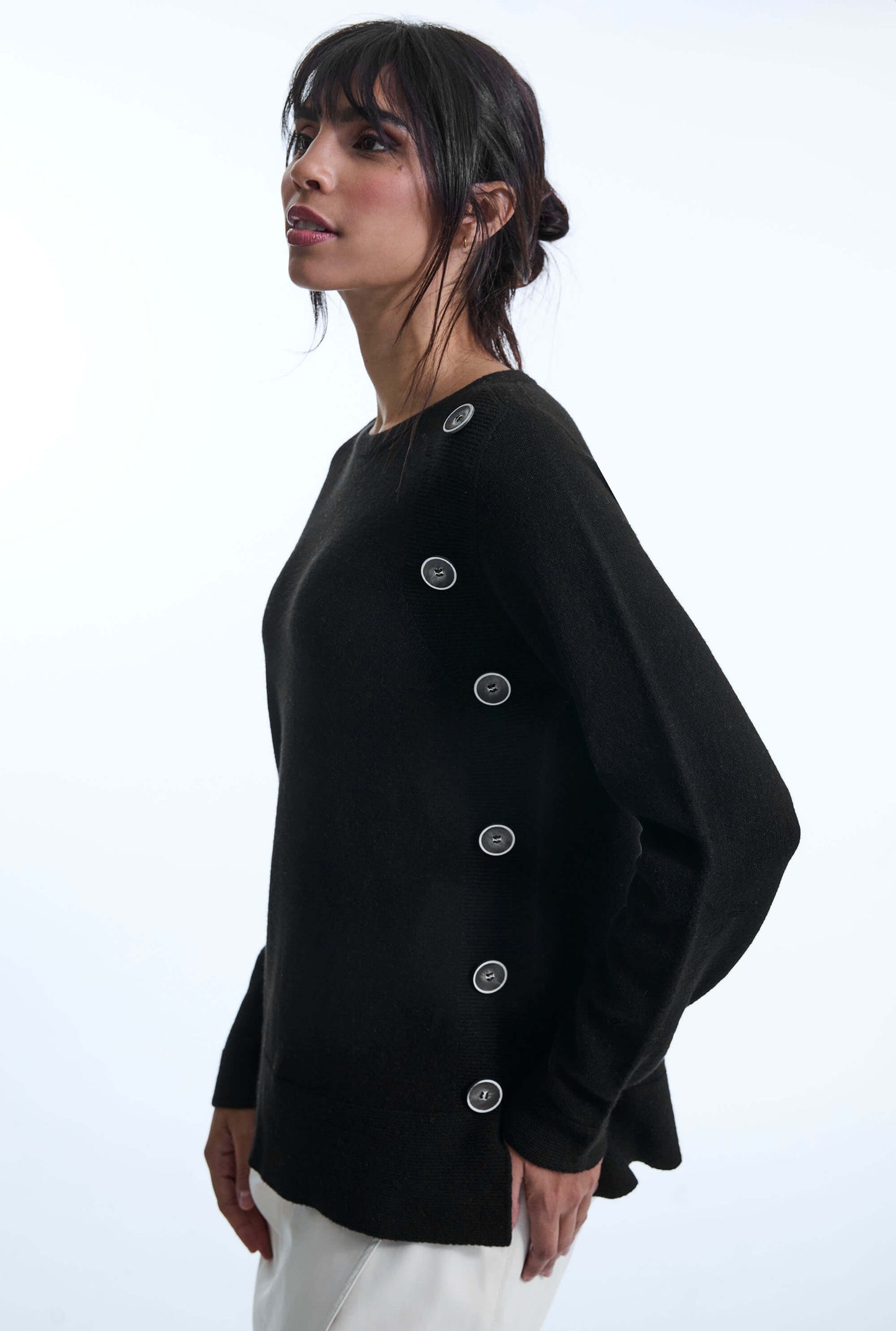 Side Button Black Jumper