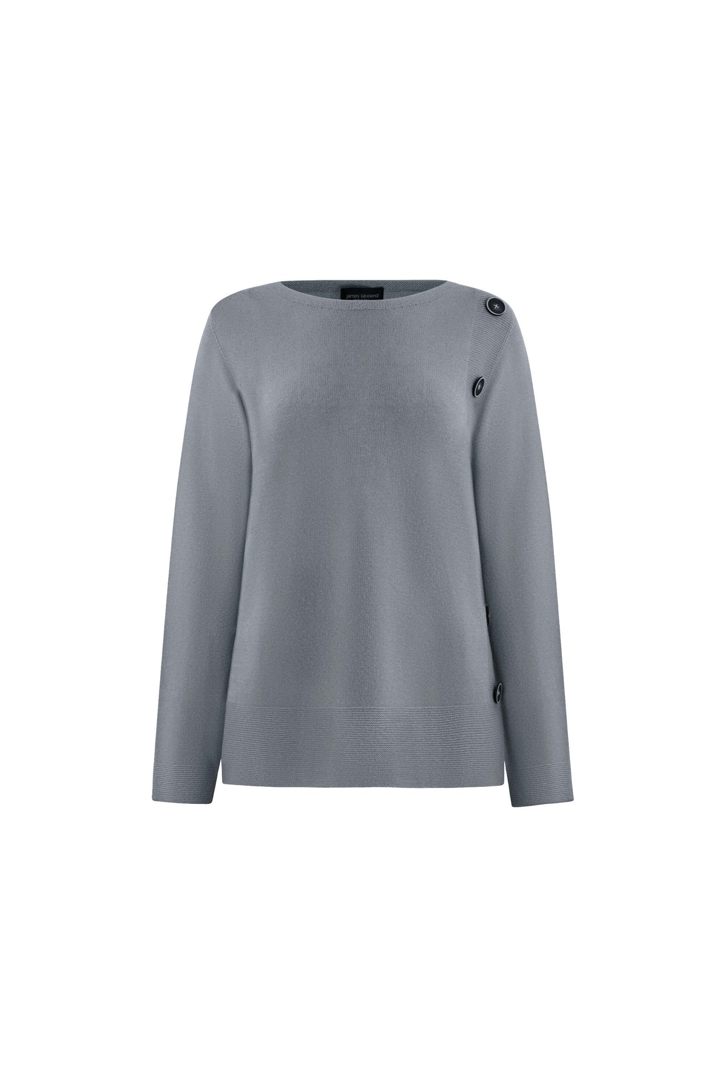 Side Button Grey Jumper