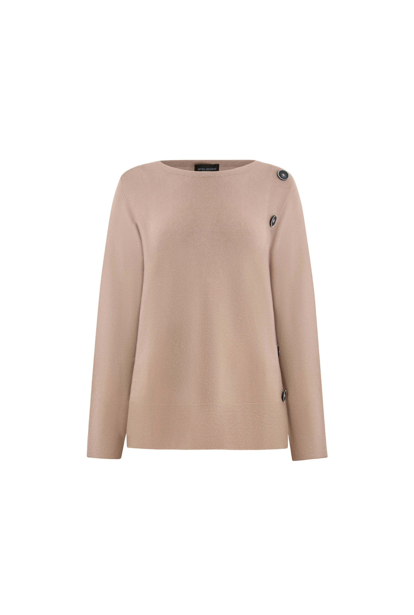 Side Button Taupe Jumper