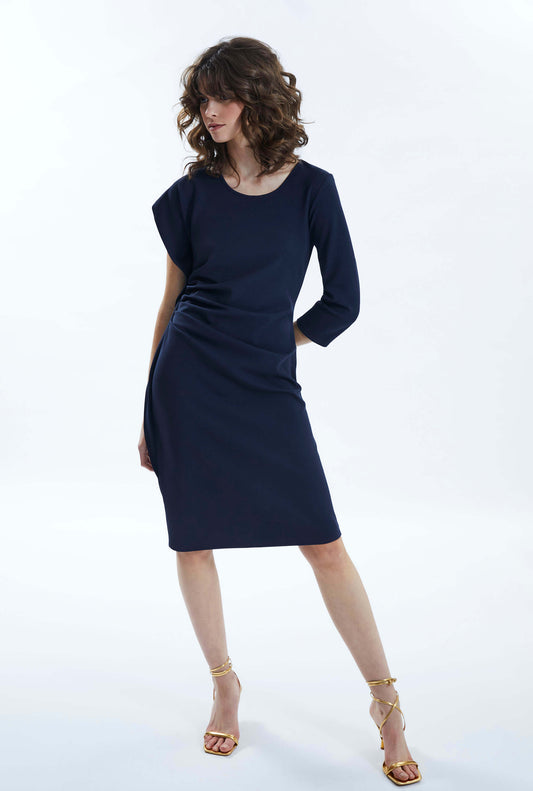 Side Ruched Asymmetrical Dress