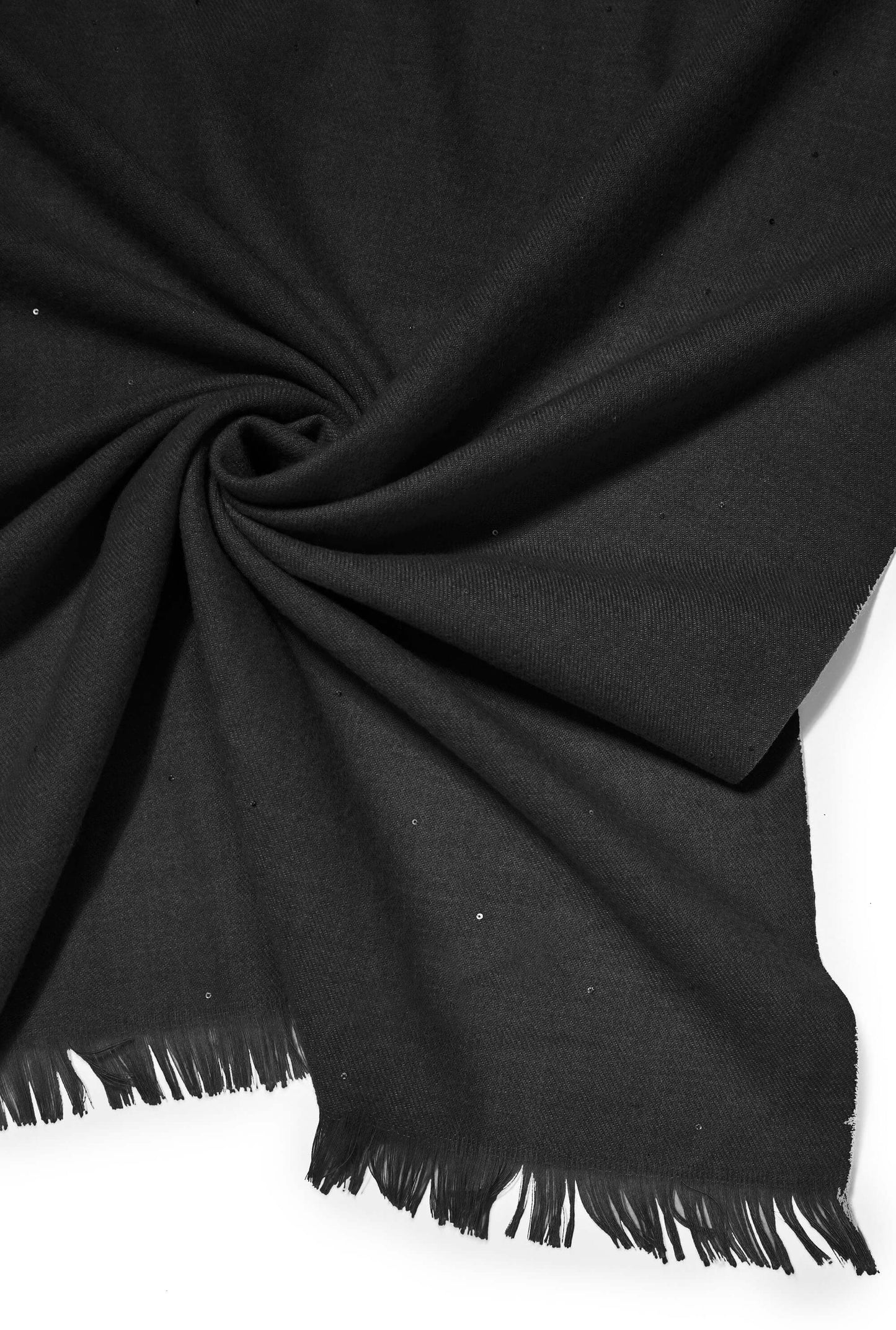 Soft Shine Black Scarf