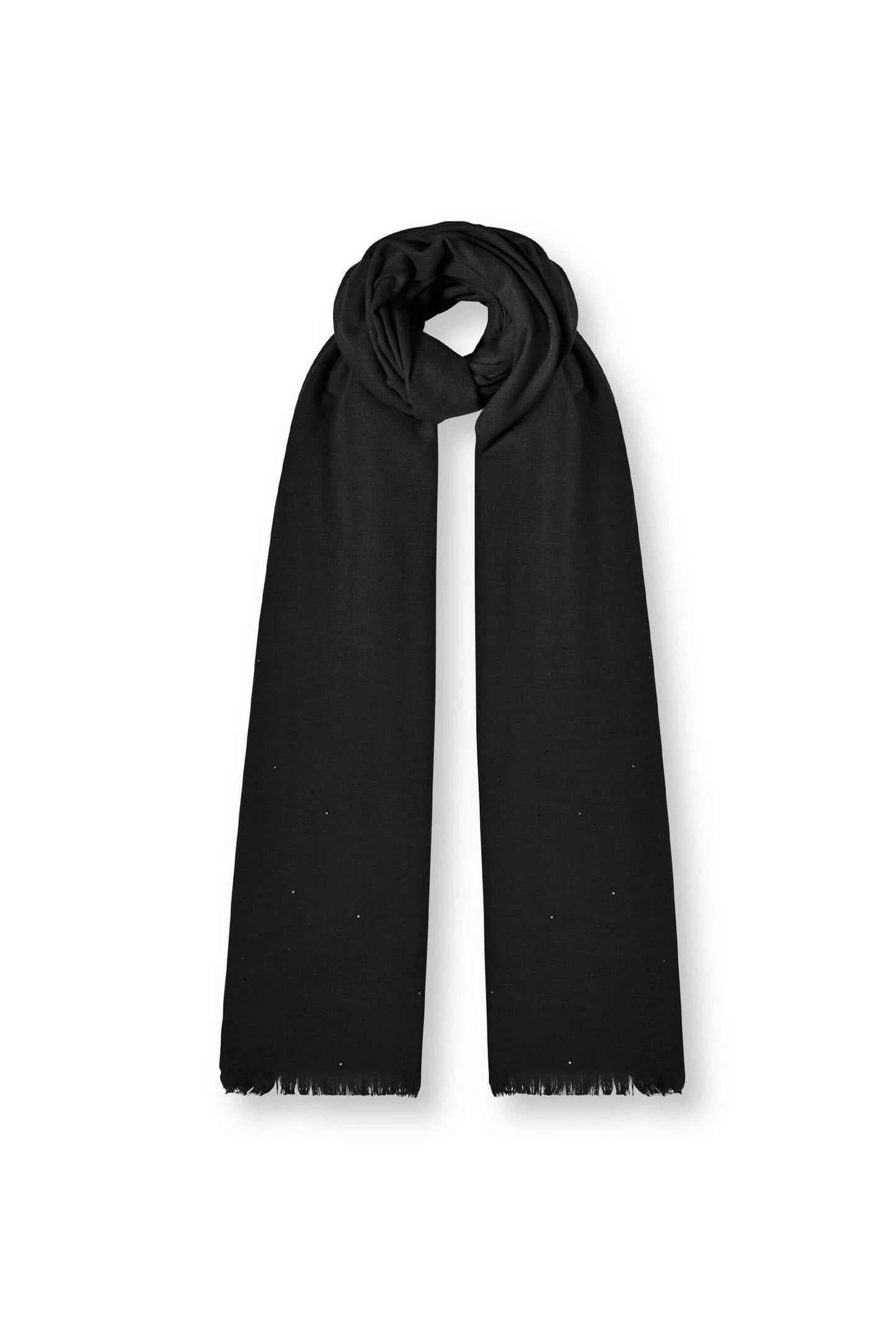 Soft Shine Black Scarf