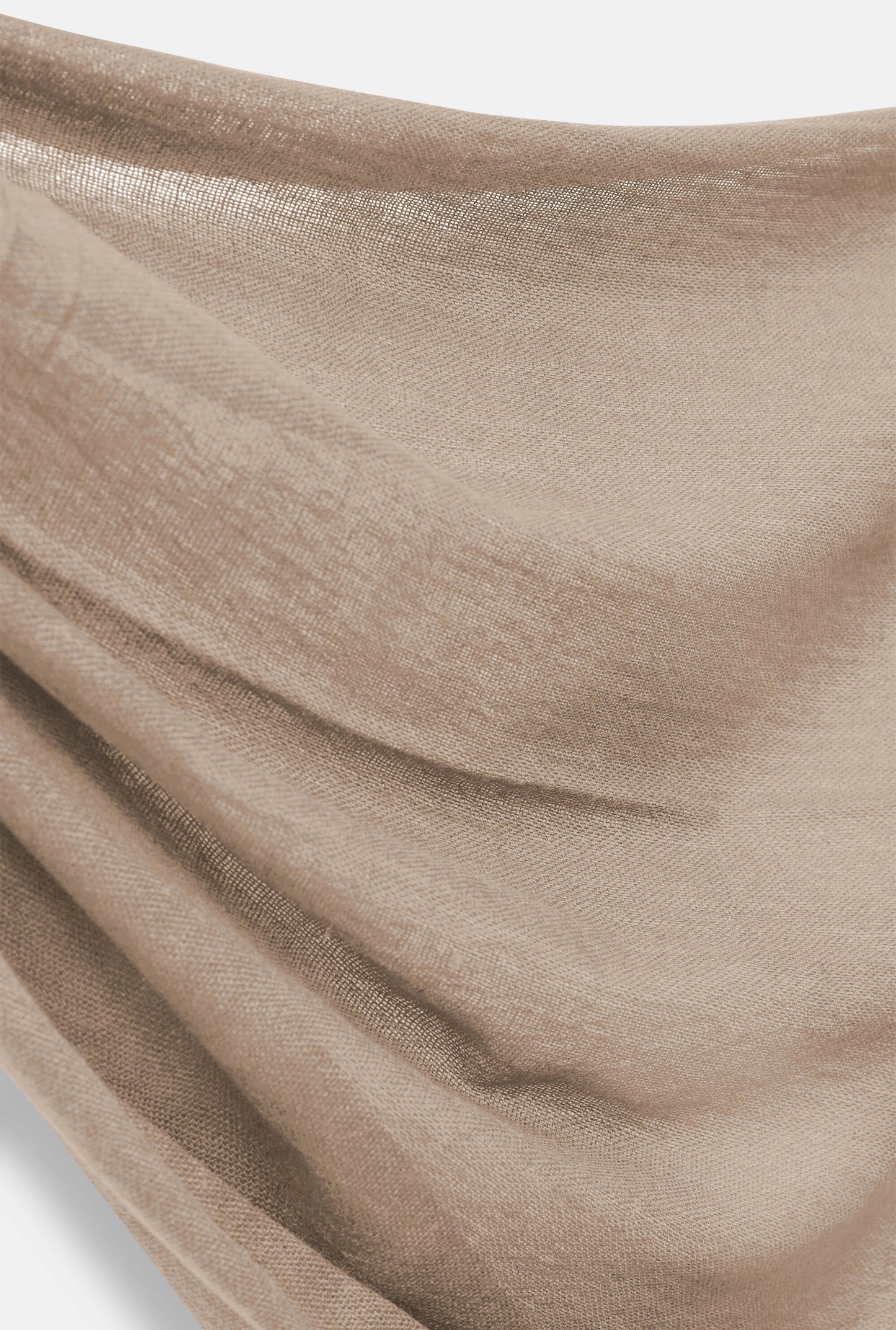 Taupe 2‑ply Cashmere Scarf