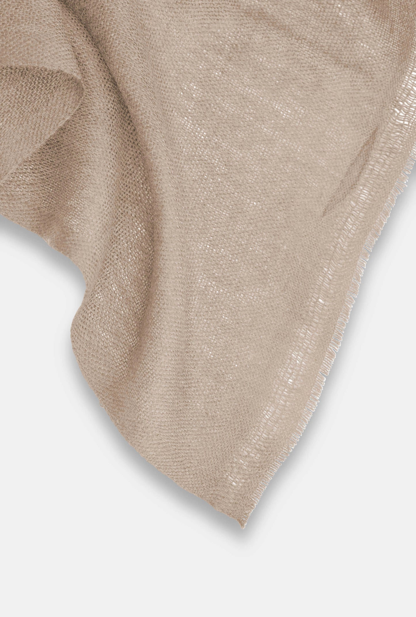 Taupe 2‑ply Cashmere Scarf