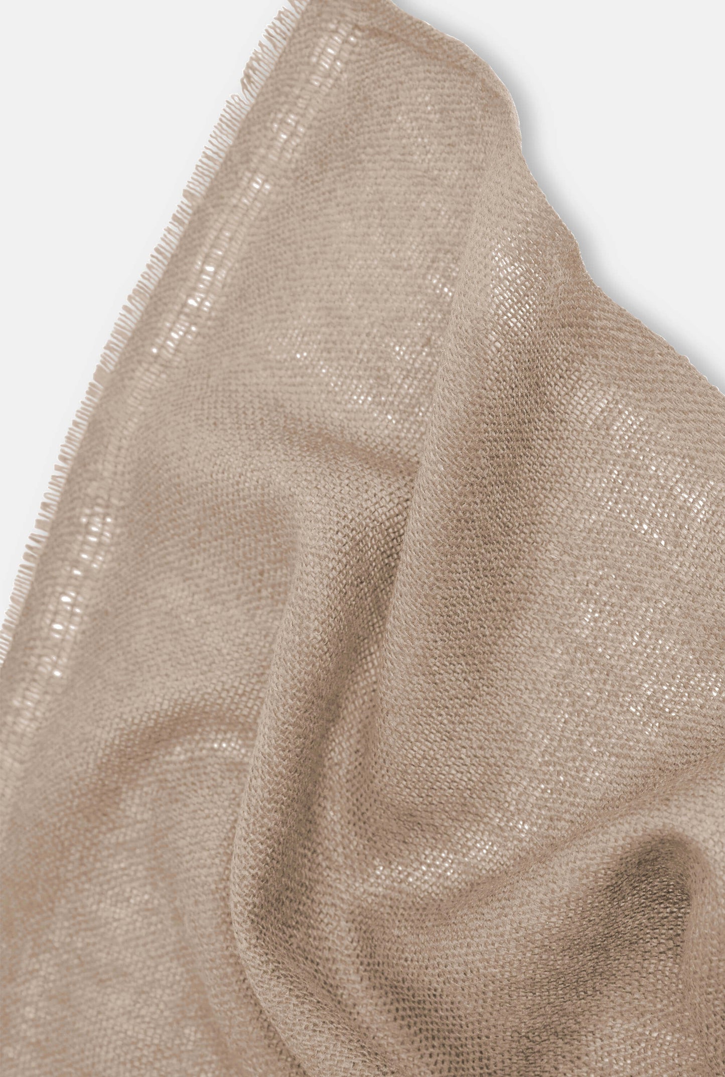 Taupe 2‑ply Cashmere Scarf