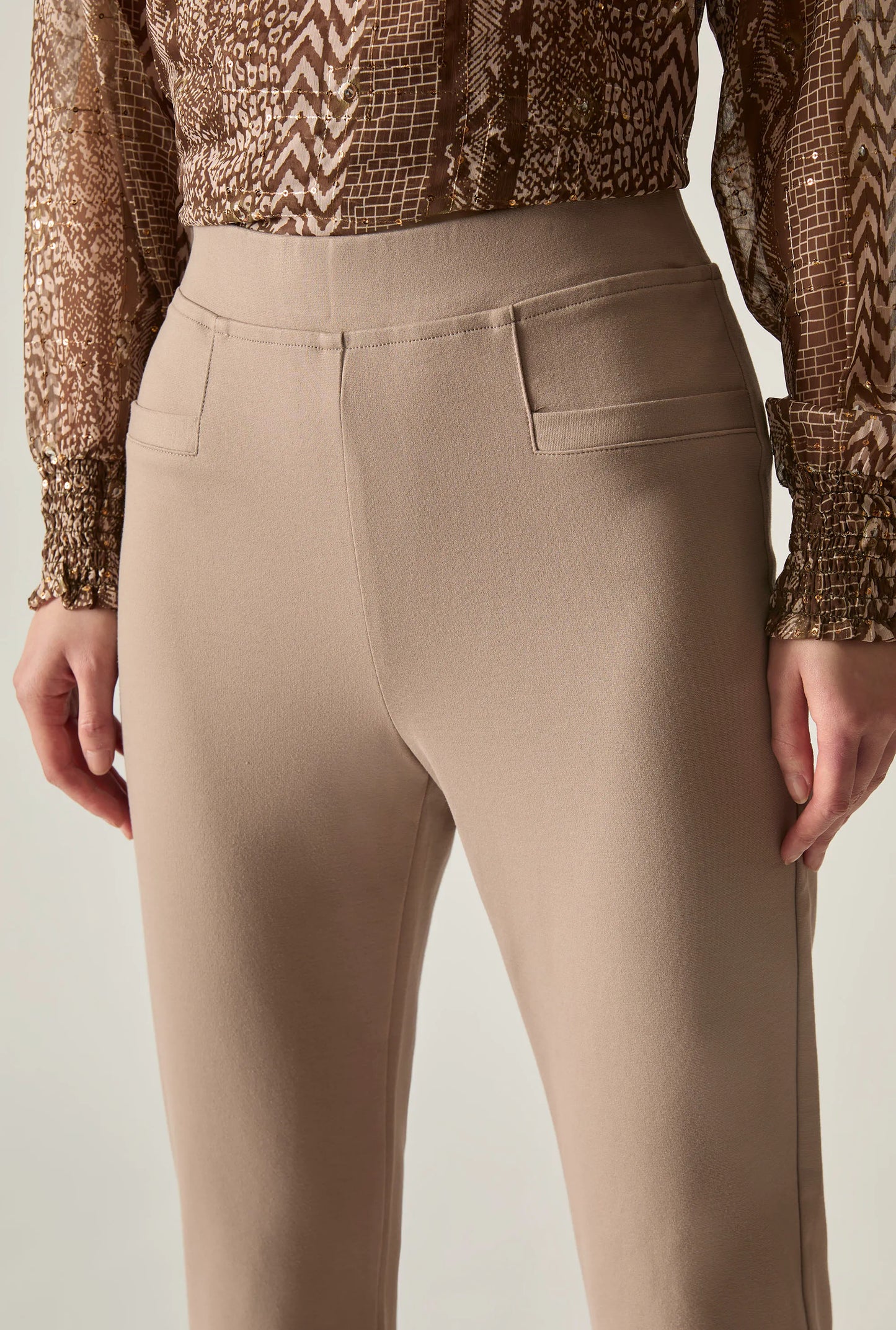 Taupe Bootleg Trousers