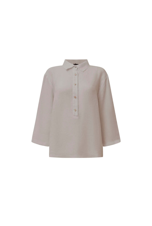 Taupe Linen Blouse