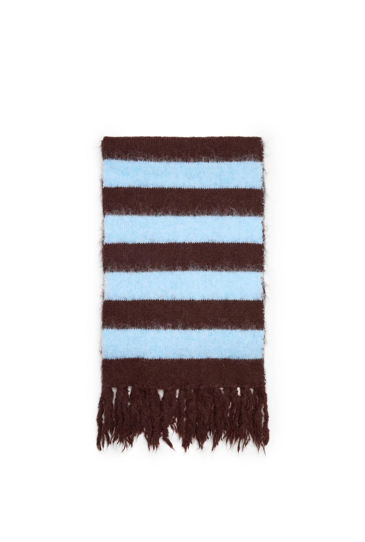 Teal & Brown Stripe Blanket Scarf