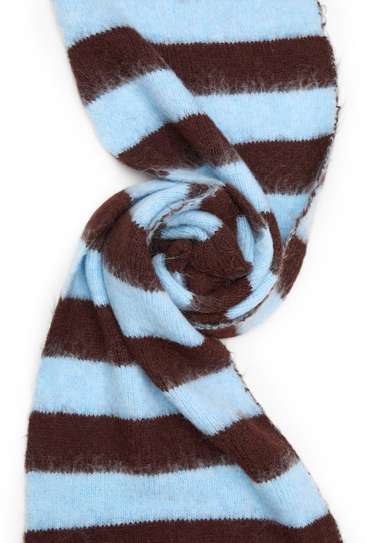 Teal & Brown Stripe Blanket Scarf
