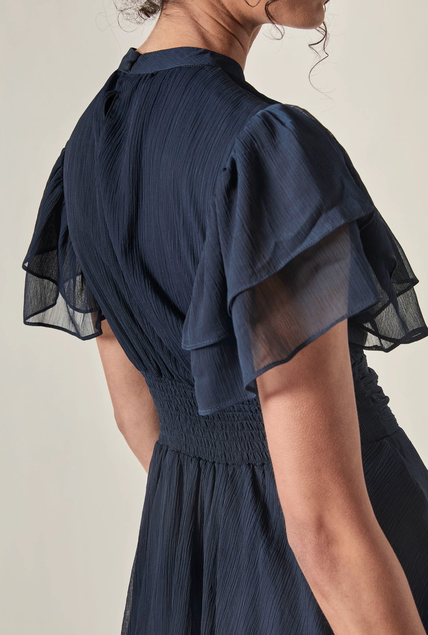 Tiered Ruffle Maxi Dress – Navy