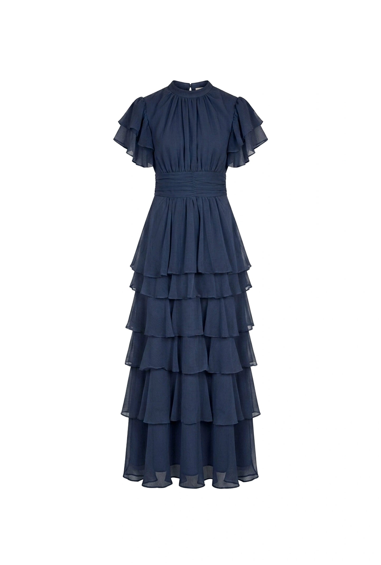 Tiered Ruffle Maxi Dress – Navy