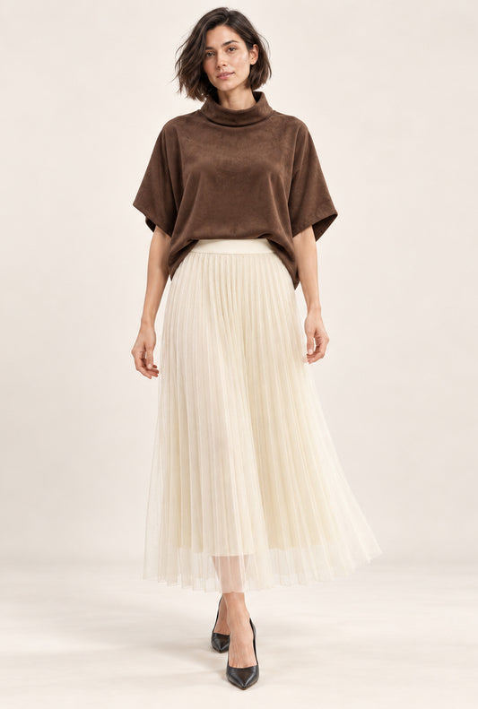 Tulle Swarovski Skirt Cream