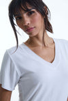 V-neck White T-shirt